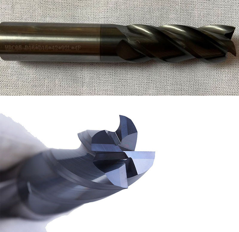 High Quality HRC55 Solid Carbide Square End Mill with 4 Flutes D16