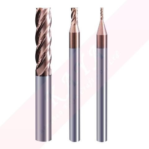 HRC55 Solid Carbide Square End Mill with 4 Flutes Extra Length D4